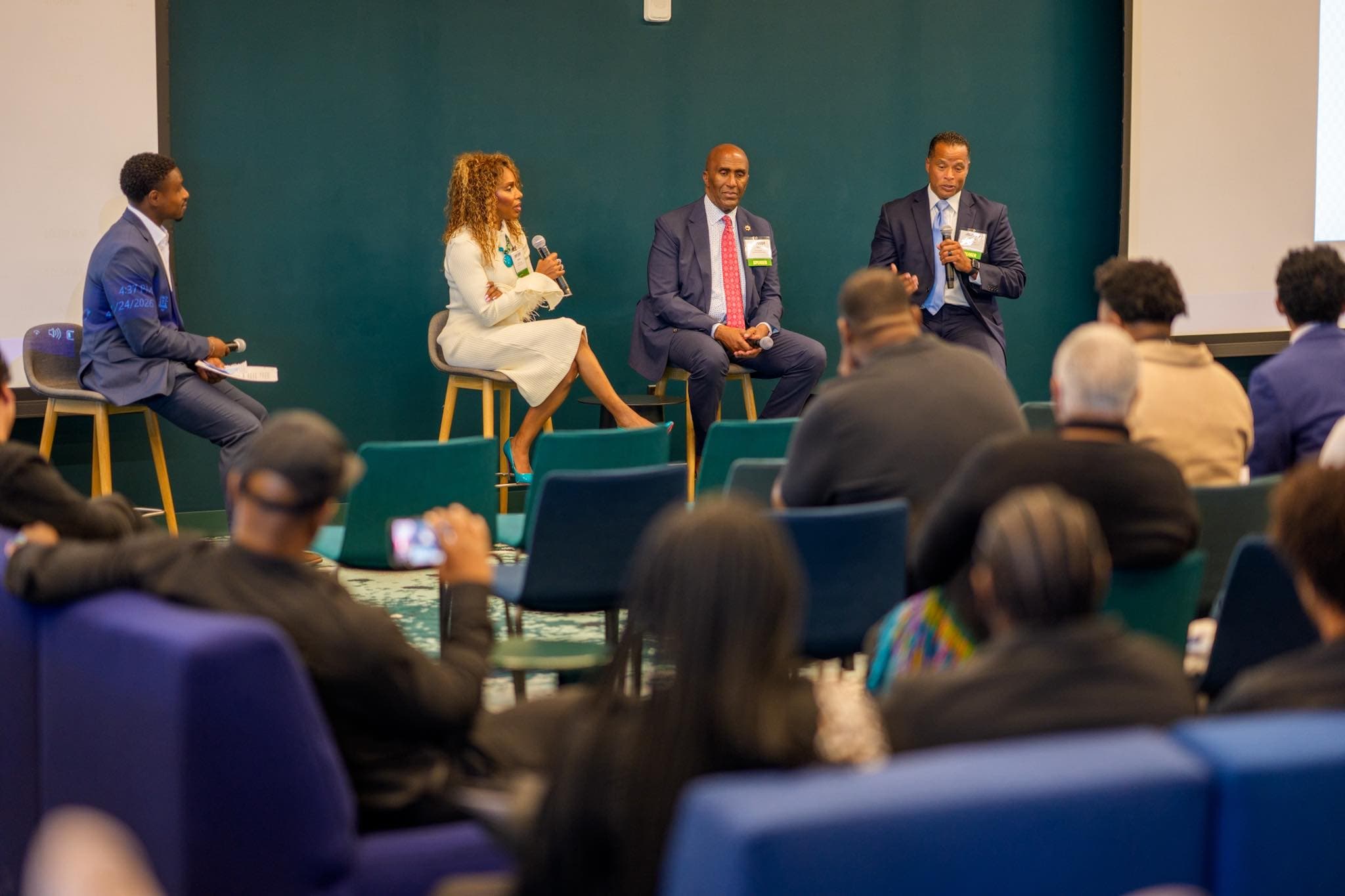 Carmen Best speaking on a panel, NABA event
